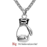 U7 Boxing Glove Necklaces & Pendants Gold Color Stainless Steel Fitness Sport Men Jewelry Sale P905