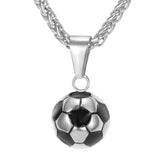 U7 Soccer Necklaces Men Jewelry Gold Color Stainless Steel Fitness Football Sport Pendant & Chain Fathers Day Gifts For Dad P918