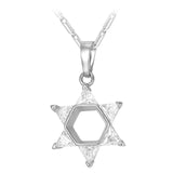 U7 Jewish Magen Star of David Necklace Men/Women Bat Mitzvah Gift Israel Judaica Hebrew Jewelry Hanukkah Pendant Gold Color P723