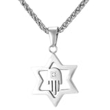 U7 Jewish Magen Star of David Necklace Men/Women Bat Mitzvah Gift Israel Judaica Hebrew Jewelry Hanukkah Pendant Gold Color P723