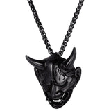 U7 Necklace Gothic Horn Evil Devil Demon Stainless Steel Pendant & Chain Gold/Black Color Christmas Gift Jewelry Necklaces P1142