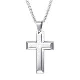 U7 Big Cross Necklaces Black/Gold Color Stainless Steel Bible Cross Pendant & Chain For Men Hip Hop Jewelry Christmas Gift P868