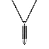 U7 New Stainless Steel Bullet Pendant Men Necklace Two Use Wholesale Trendy Gold Cross Bible Christian Necklace Men Jewelry P814