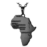 U7 Africa Necklace Gold Color Pendant & Chain African Map Hiphop Gift for Men/Women Ethiopian Jewelry Trendy Wholesale P544