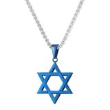 U7 Jewish Magen Star of David Necklace Men/Women Bat Mitzvah Gift Israel Judaica Hebrew Jewelry Hanukkah Pendant Gold Color P723